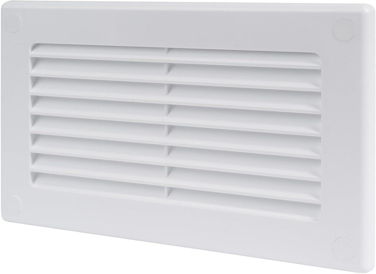Kanaalrooster - Ventilatierooster - Luchtcirculatie Optimaliseren - Geïntegreerd Beschermingsrooster - 150 x 75 mm - Grijs