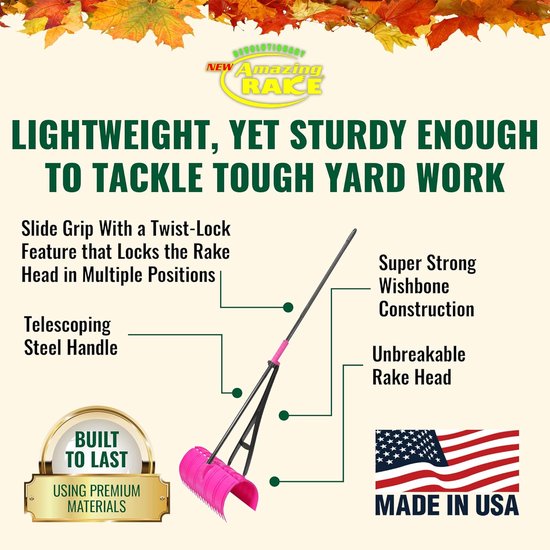 Ergonomische Tuin Hulp - 3-in-1 Tool - Tuin Opruimen - Elimineert Buigen - Lichtgewicht 1.1 kg - Roze — afbeelding 2