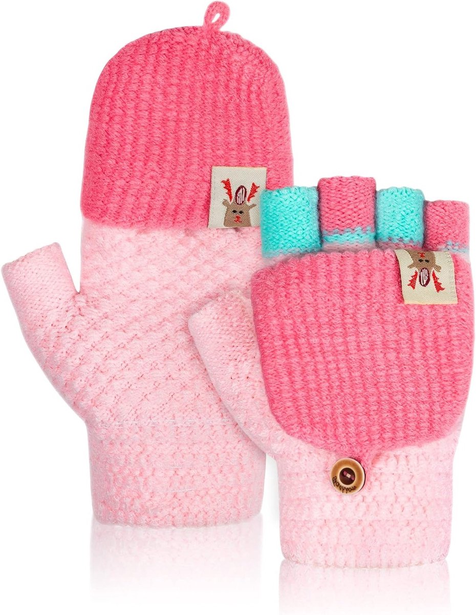 Winterhandschoenen voor Kinderen, Touchscreen Geschikt, Thermische Handschoenen voor Jongens en Meisjes 5-11 Jaar
