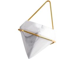 Hangende Plantenbak - Wand Bloempot - Planten Decoratie - Geometrisch Design - 10x17cm - Goud