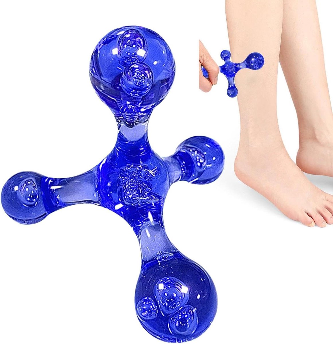 Kleine massagebal | Handheld lichaamsmassager | Veelzijdig massagegereedschap, massageballen met vier hoeken, draagbaar voor spieren, rug, nekgewricht, voet schouder been