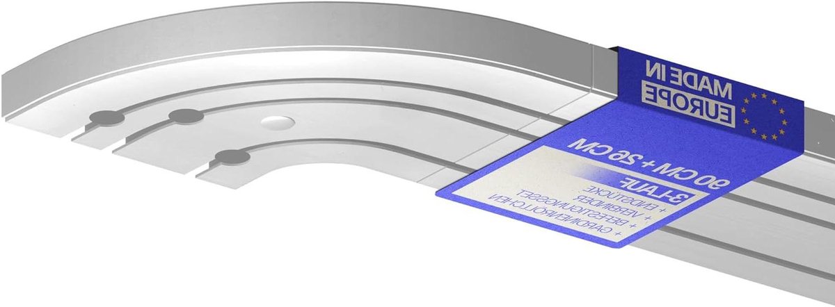 Verstelbare Gordijnrail tot 480 cm - Geschikt voor Plafond- of Wandmontage