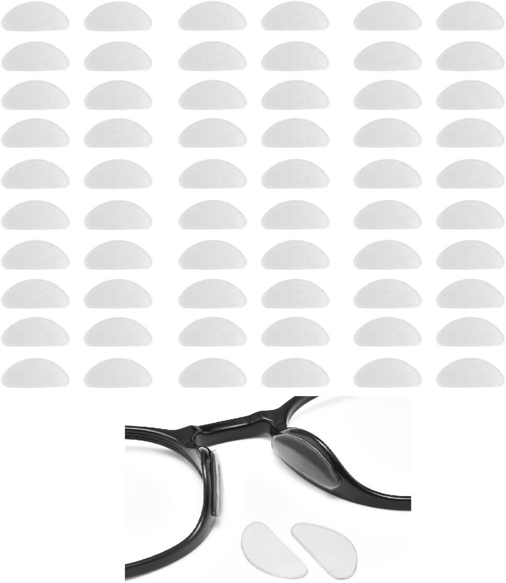 Neuspads voor brillen - Bril pads - Meer comfort - Antislip siliconen - 30 paar - Transparant