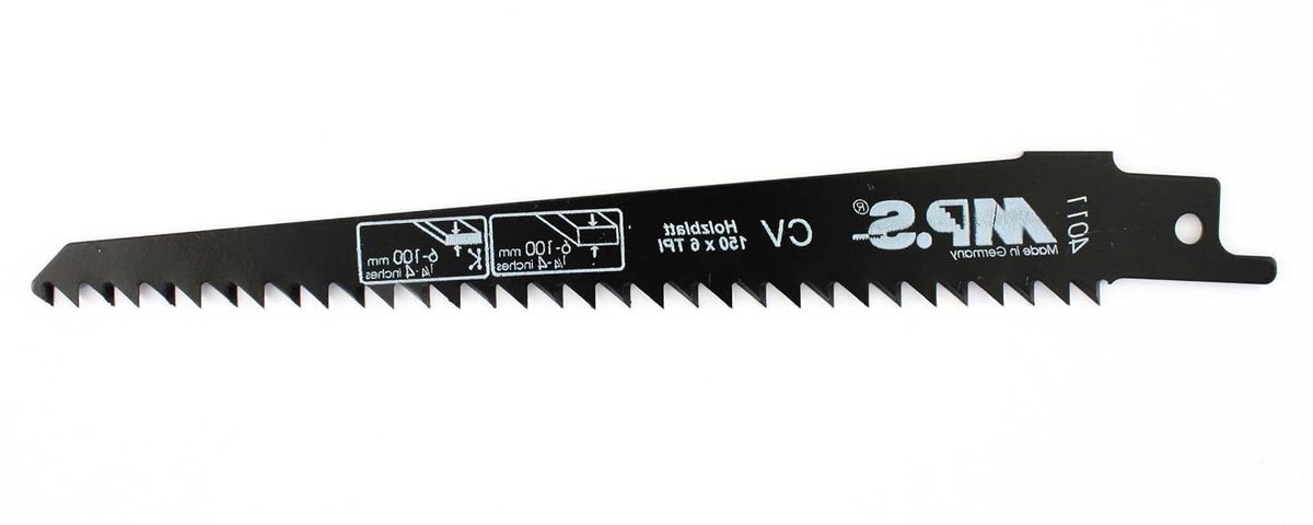 Reciprozaagbladen Hout - Bochtbladen Zuivere Snede - Snel Hout Zagen - Chroom-vanadiumstaal - 150 mm - Metaalkleur