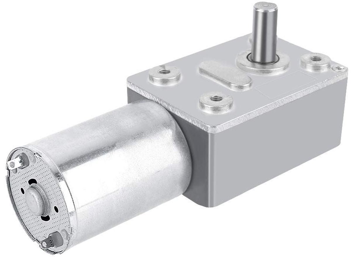 DC Aandrijfmotor - Transmissiemotor - Apparaten Aansturen - Hoog Koppel - 12 Volt - Metaal