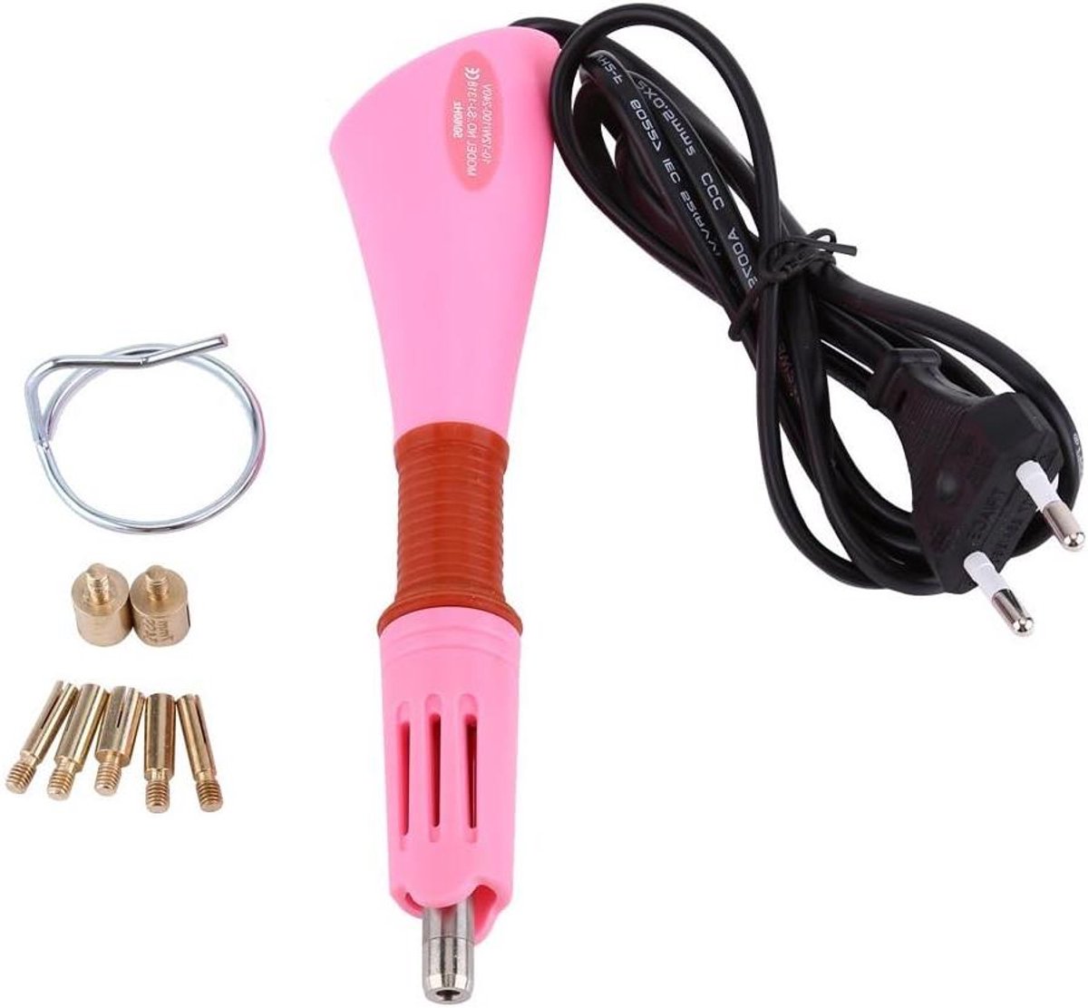 Opwarm applicator - Hobby gereedschap - Creatief decoreren - Snelle opwarming - 18.5 cm - Roze