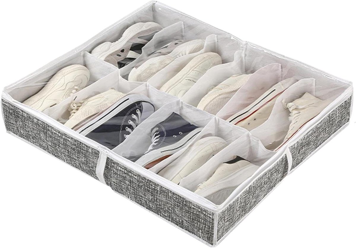 Schoenenopberger - Opbergtas - Onder bed - Opvouwbaar ontwerp - 6 paar - Visgraat