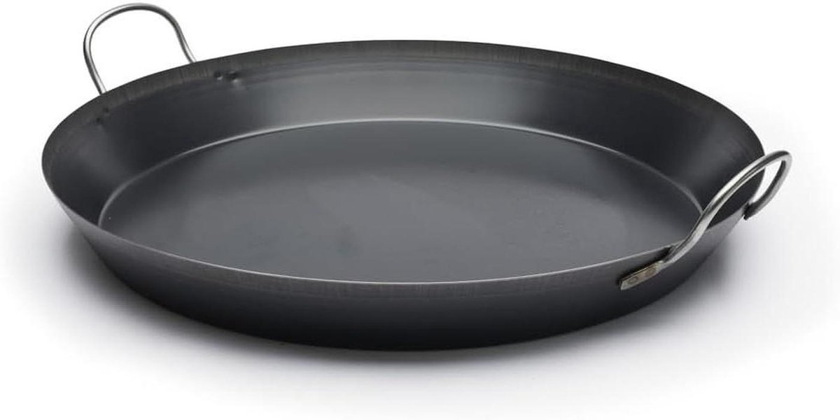 Paella pan - Kookpan Serveerschaal - Grote maaltijden bereiden - Roestvrij staal - 60 cm - Zilver