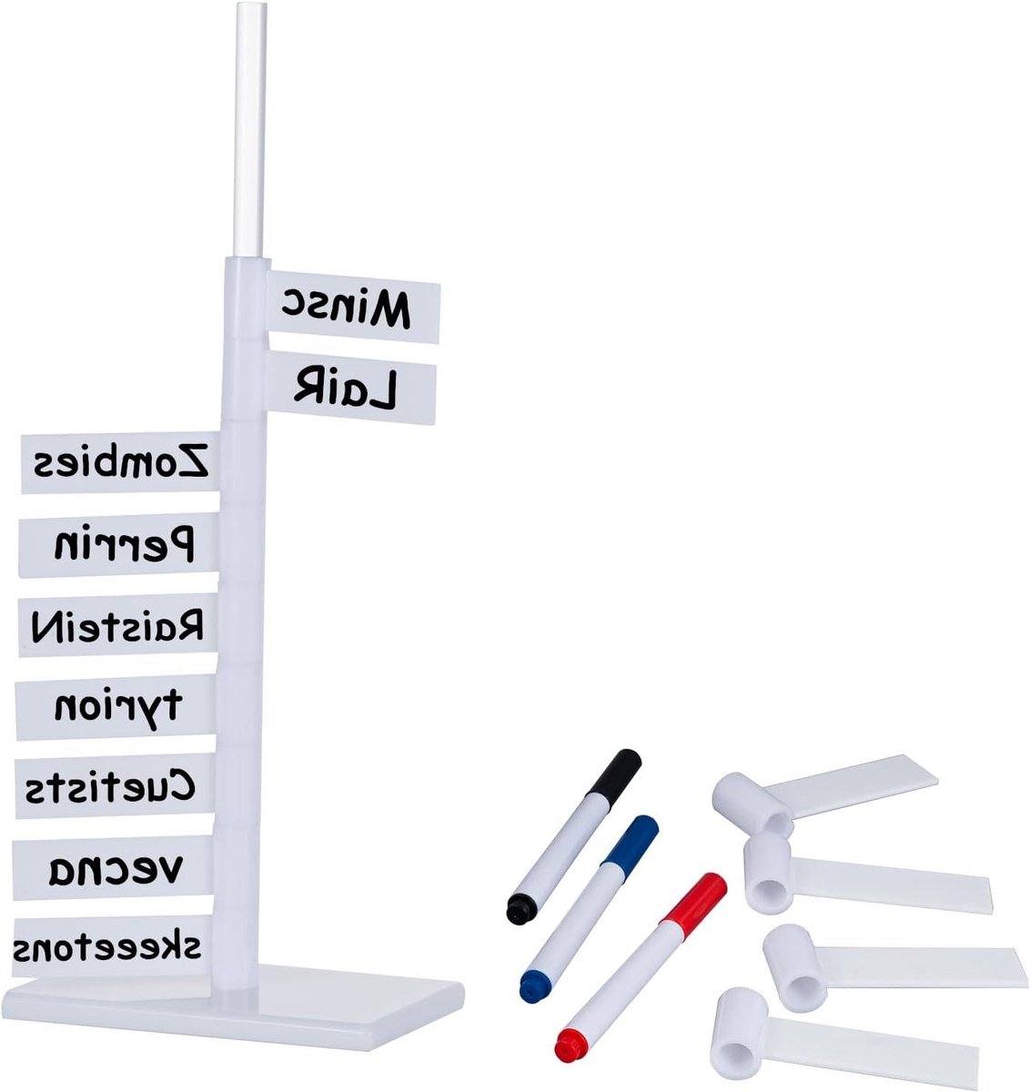Initiative Tracker - Beurt Tracker - Tafelspel Spelproces Versnellen - 12 Roterende Vlaggen - 3 x 5 inch Basis - Wit