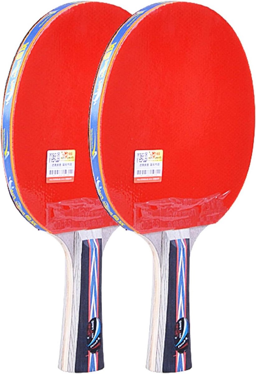 Tafeltennisbatjes Set - Rackets voor thuis - Gezinsspel spelen - 5-laags houten zoolplaat - Set van 2 - Niet gespecificeerd