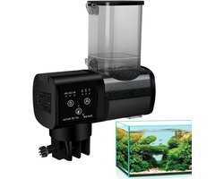 Aquarium Voederautomaat - Visvoederdispenser - Automatisch Voeren - Grote Capaciteit - 500ml Reservoir - Zwart