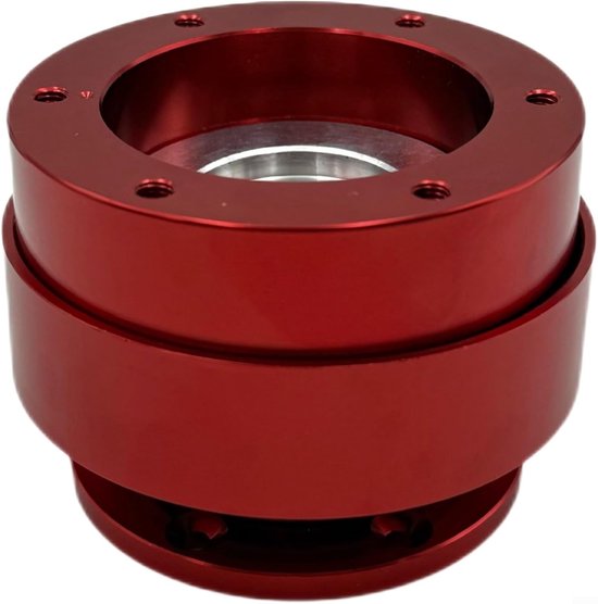 Stuurwiel Adapter - Snelle Ontkoppeling - Race Simulators - Aluminium Legering - 8.2 x 7cm - Zwart Rood — afbeelding 2