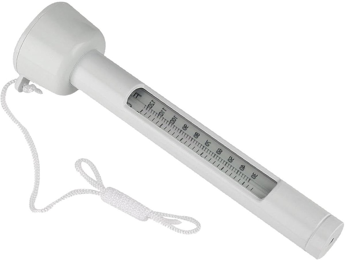 Drijvende Waterthermometer - Zwembadthermometer Spa Thermometer - Watertemperatuur Meten - Breukbestendig Ontwerp - 0-50℃ - Wit