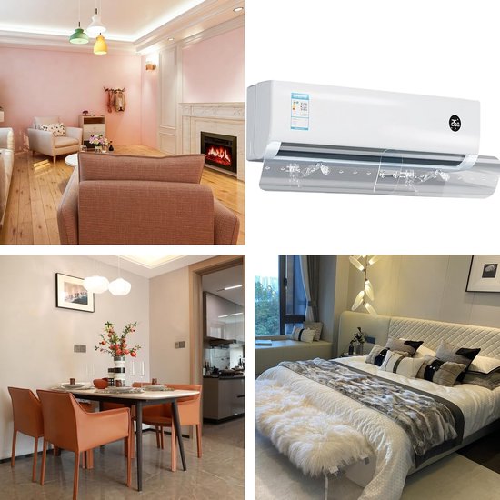 AC Windscherm - Airco Deflector - Directe Tocht Voorkomen - Verstelbaar Ontwerp - 50-102 cm - Wit — afbeelding 2