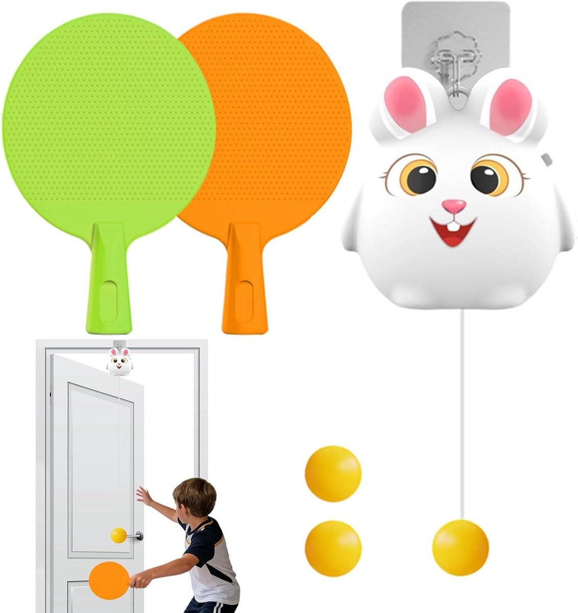 Tafeltennis Trainer - Oefenset Bal - Reactie Training - Verstelbaar Ontwerp - 25 x 15 x 10 cm - Meerkleurig