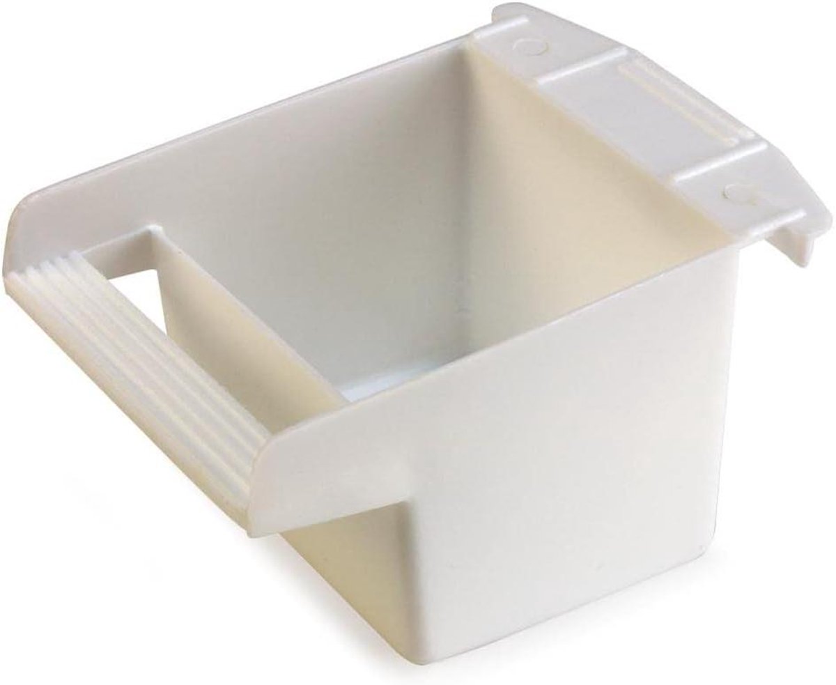 Reserve voederdispenser - Voerstation Kooi - Kleine dieren voeden - Stevig kunststof - 95 x 12 x 7 cm - Wit