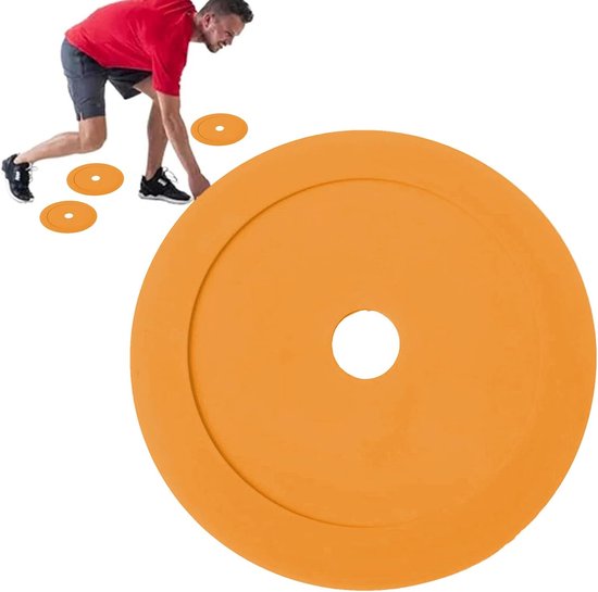 Platte Kegels - Markeerplaten Schijven - Sporttraining Wendbaarheid - Levendige Zichtbaarheid - 15 Centimeter - Oranje — afbeelding 5