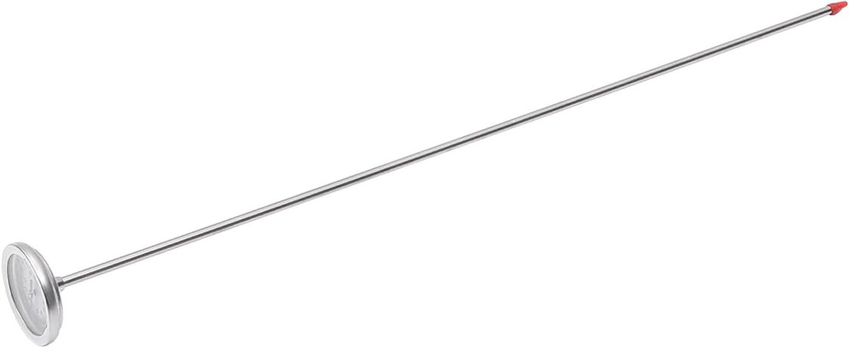 Roestvrijstalen Grondthermometer - Bodemtemperatuurmeter - Tuinieren Bodem - Batterijloos Meten - Lange Probe - Zilver