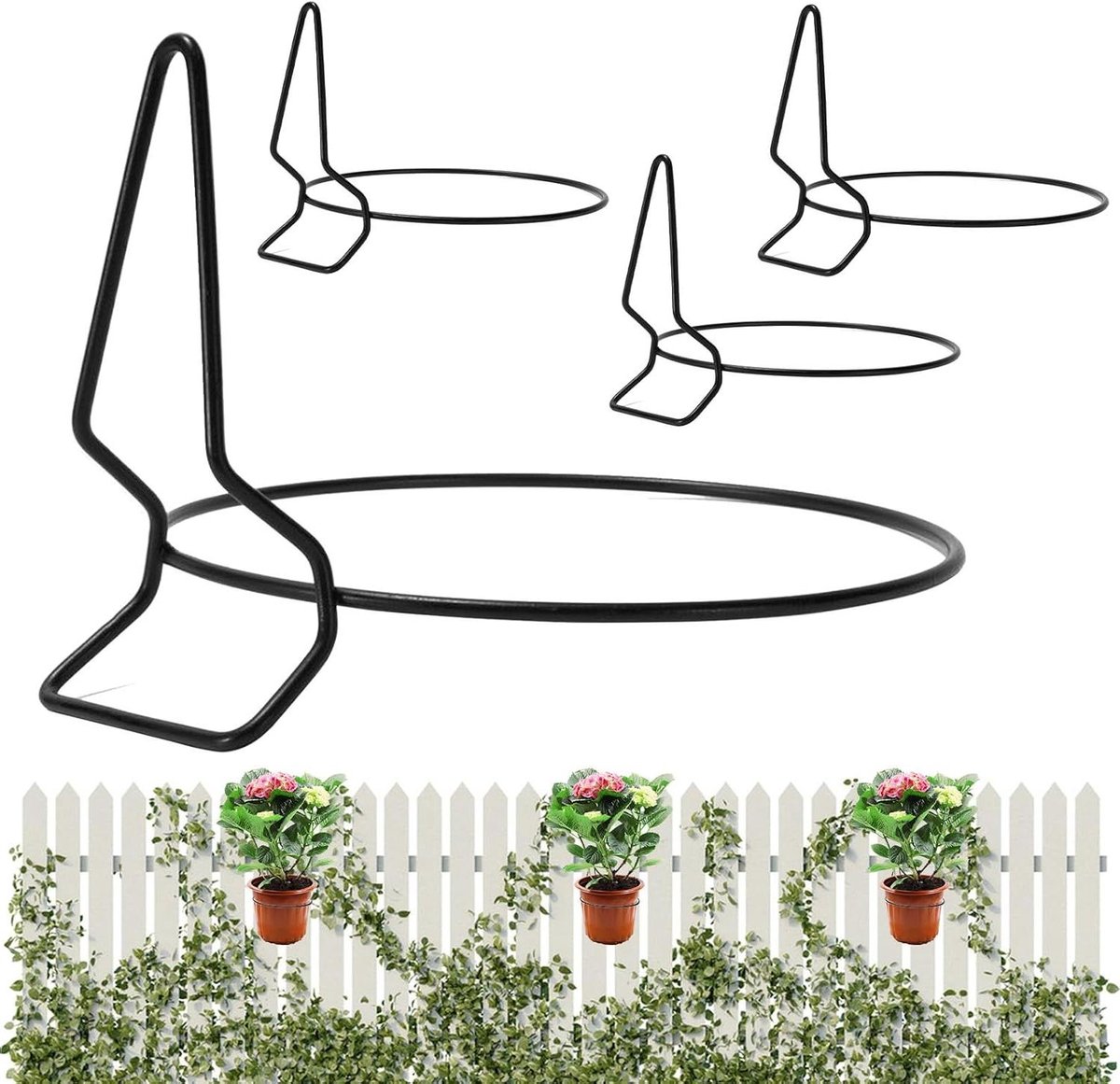 Générique Wandhouder voor – hangbeugel | robuuste decoratieve houder voor woonkamer, balkon, slaapkamer, tuin, terras
