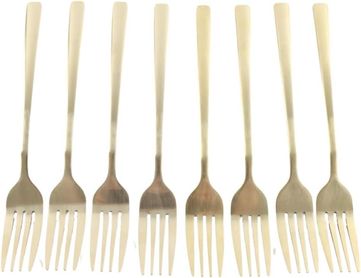 Gebaksvorkjes - Taartvorkjes - Taart Serveren - Vaatwasmachinebestendig - 8 Stuks - Zilverkleurig