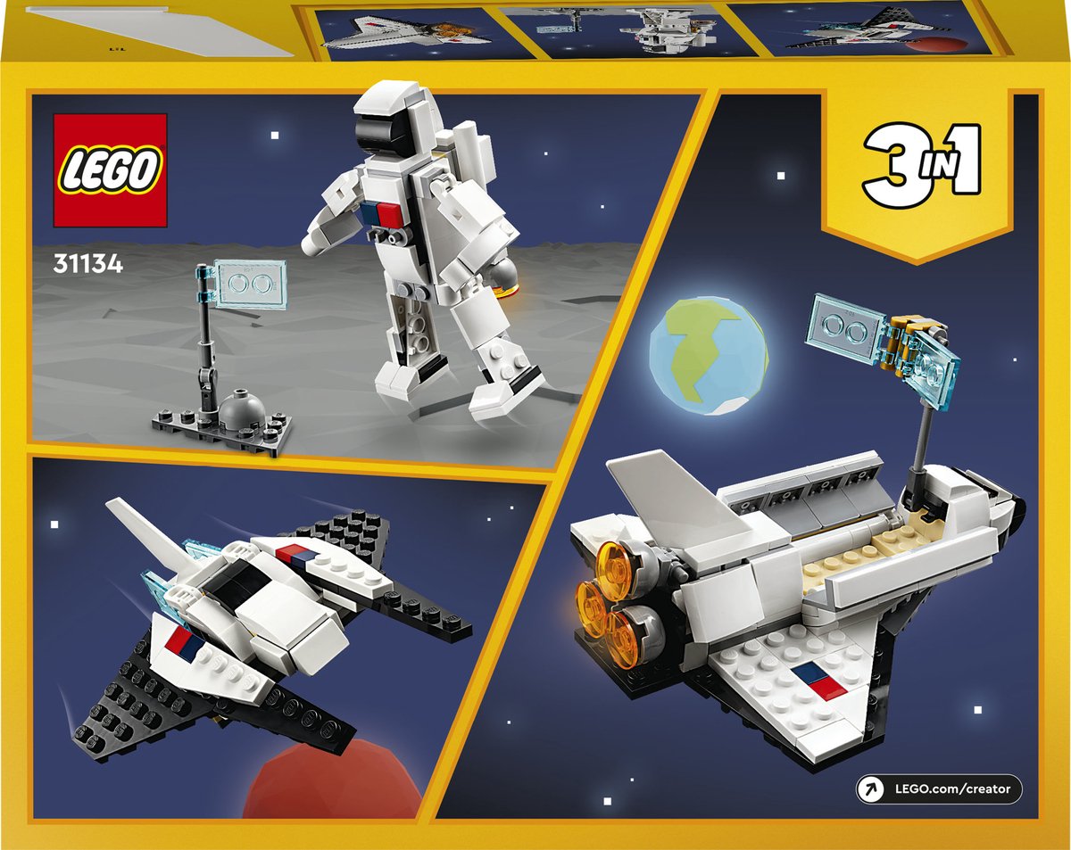LEGO Creator 3in1 Space Shuttle Ruimteschip Set - 31134 — afbeelding 3