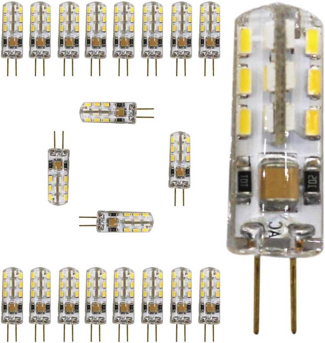 G4 LED Lampen - Mini Halogeen Vervanger - Sfeerverlichting Creëren - 360 Graden Lichtbundel - 20 Stuks - Warm Wit
