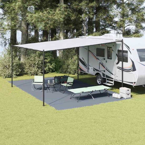 vidaXL - Tenttapijt - Blauw - en - Grijs - 700 - x - 400 - cm - Polyetheen van Vidaxl — afbeelding 4