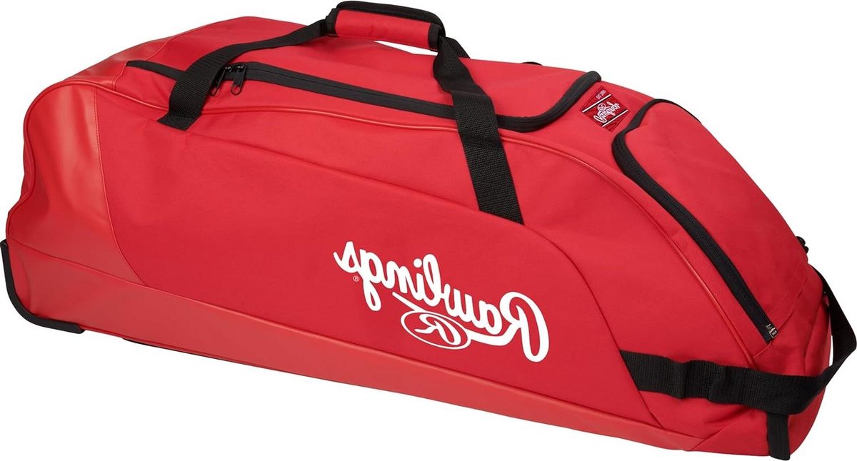 Sporttas met Wielen - Sportuitrusting tas - Sportwedstrijden - Groot opbergvak - 2.54 cm - Rood