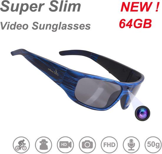 Slimme camera bril - Zonnebril met camera - Momenten vastleggen - UV400 bescherming - 64 GB opslag - Zwart — afbeelding 2