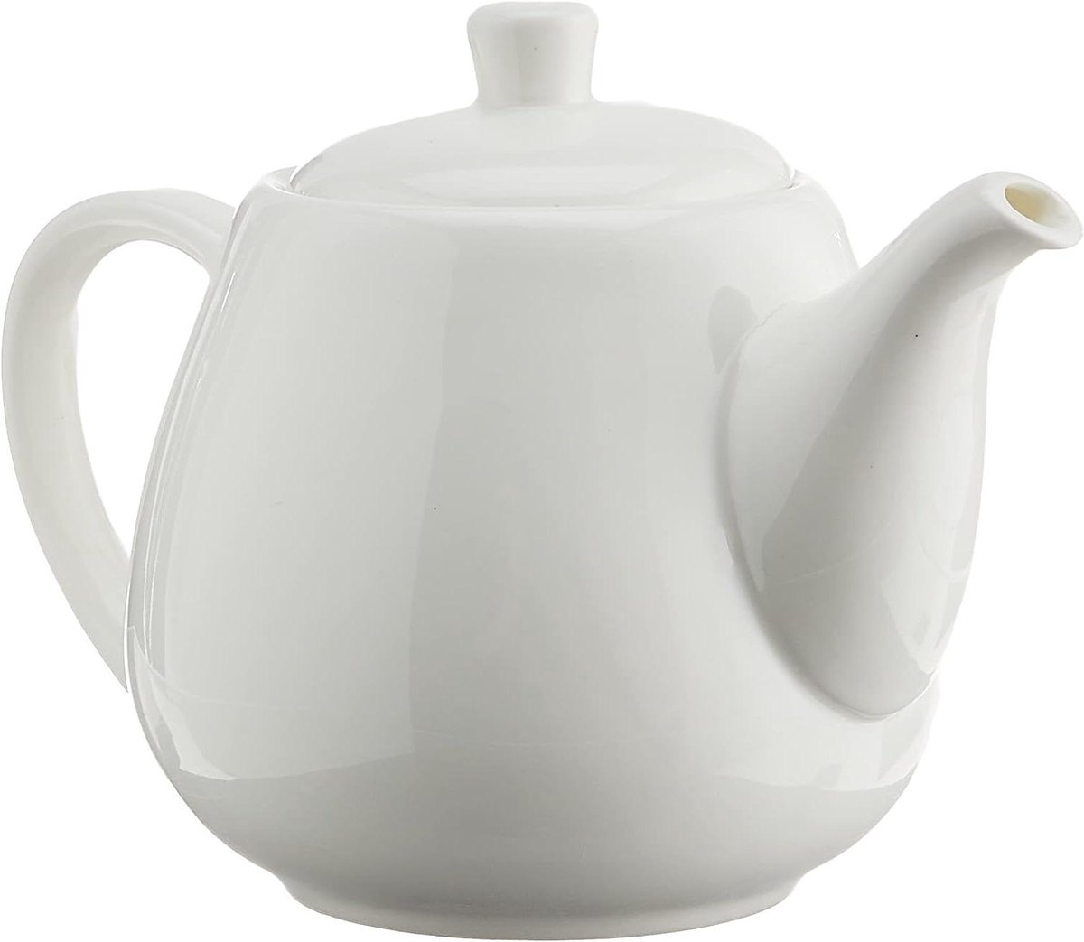 Porseleinen Theepot - Koffiekan - Thee Serveren - Hoge Kwaliteit Materiaal - 1000 ml - Wit