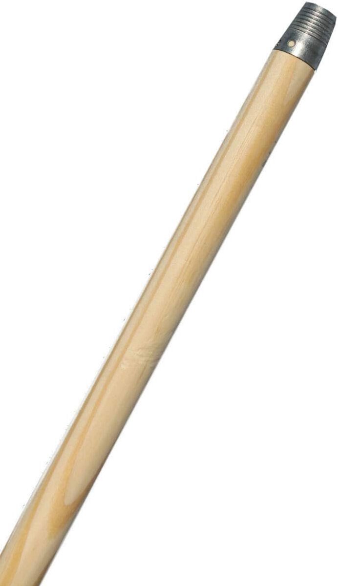 Bezemsteel Hout - Steel met schroefdraad - Reinigen en Onderhoud - Onbehandeld materiaal - 140 cm - Naturel — afbeelding 2