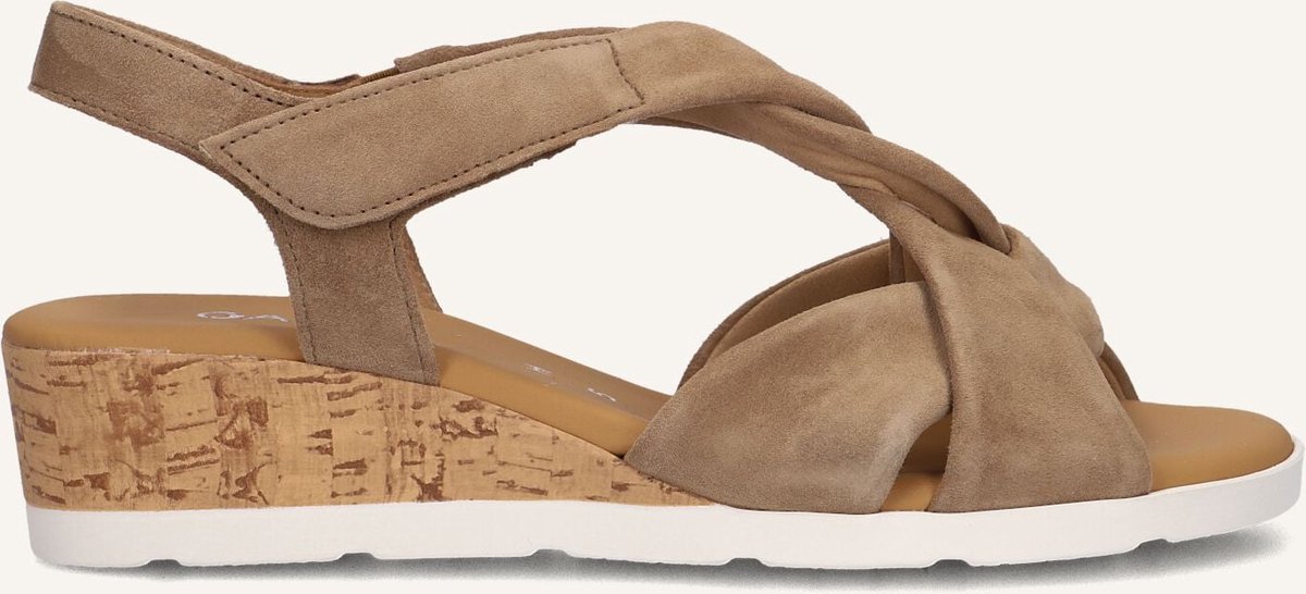 Gabor 761 Sandalen Met Sleehak Dames Taupe