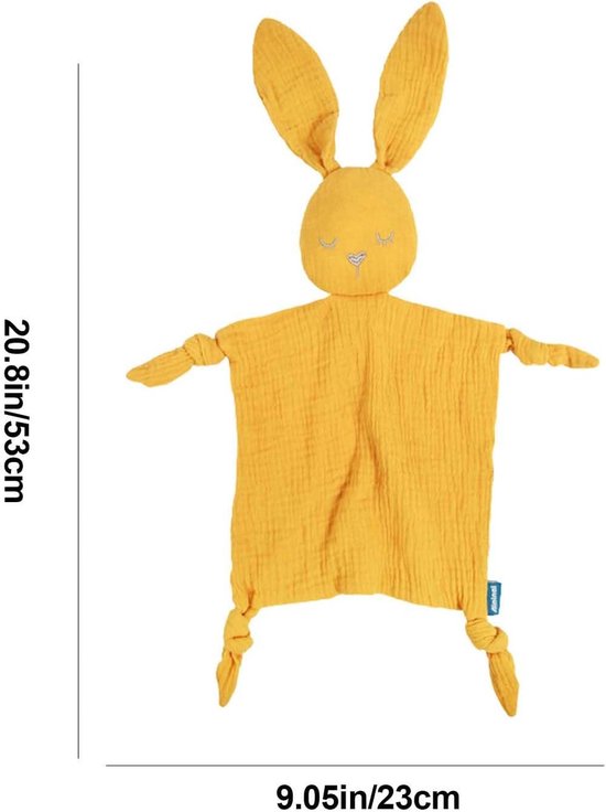 Generico Veiligheidsdeken voor jongens en meisjes, veiligheidsdeken voor kleine kinderen, veilige en veilige pluche dierendeken konijnen als cadeau, rustgevende handdoek — afbeelding 4
