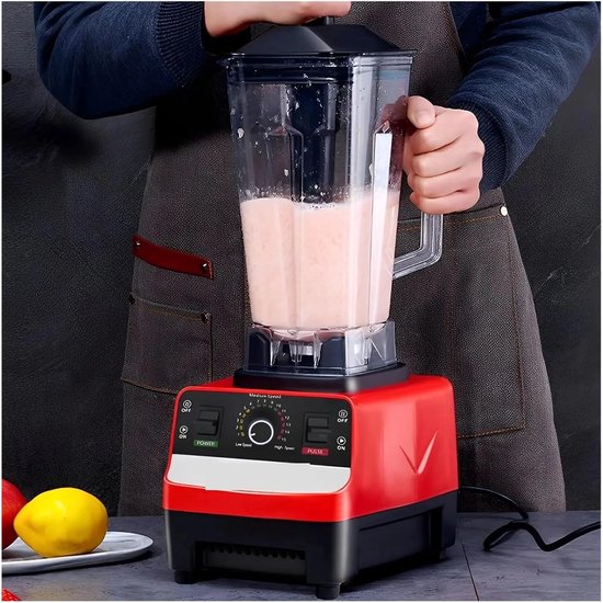 Krachtige Keukenblender - Stationaire Mixer - Gezonde Dranken Maken - Roestvrijstalen Messen - 2.5L Kan - Zwart van Merkloos — afbeelding 2