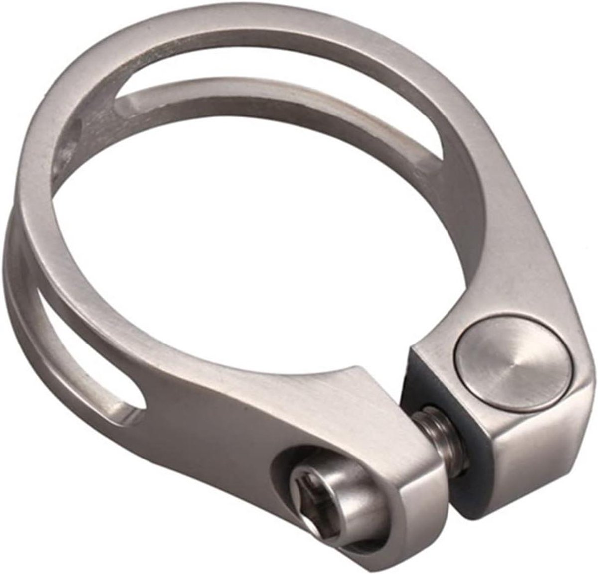 Zadelpenklem - Fietszadelklem - Fietsreparatie - Titanium legering - 318 mm - Grijs