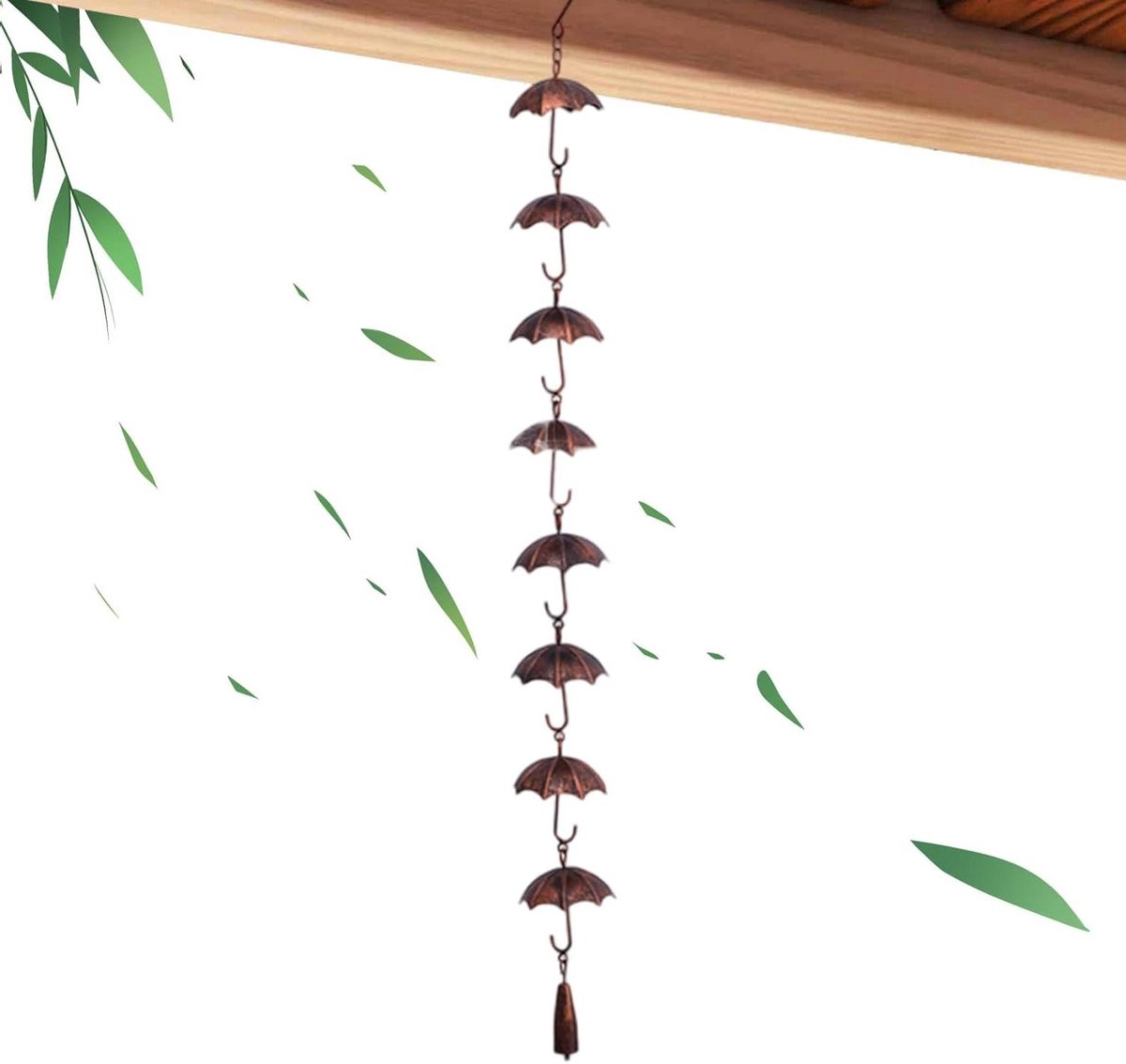 Regenketting - Waterafvoer ketting - Tuin decoratie - Paraplu design - 25.9 cm - Metaal