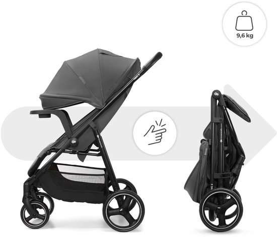 Kinderkraft TRIG 3 - Buggy - Tot 25 kg draagkracht (22 kg kind + 3 kg mand) - Waterafstotende kap met ventilatie - Grijs van Kinderkraft — afbeelding 4