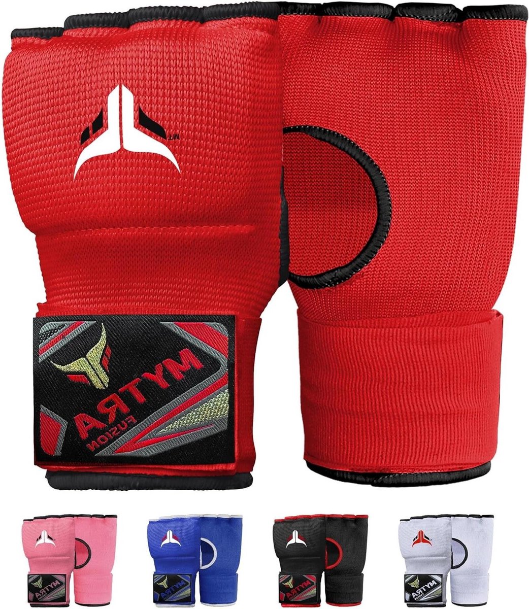 Kinder Boksbandages - Handbeschermers Binnenhandschoenen - Sport Training - Gel Vulling - 76 cm Lengte - Rood