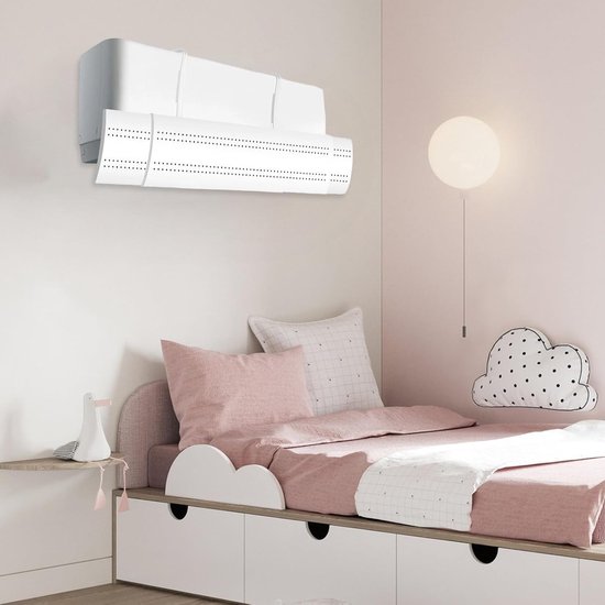 Airco Windscherm - Verstelbare Deflector - Comfort Verhoging - Boorvrije Montage - 3 Stuks - Wit — afbeelding 3