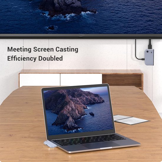 Draadloze HDMI Zender - Video Streamer - Scherm Delen - 50 Meter Bereik - UHD 4K - Zilver — afbeelding 2