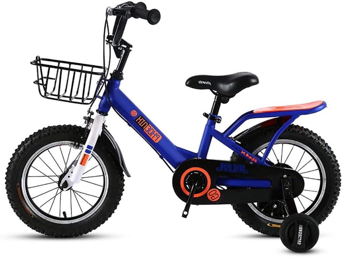 Kinderfiets Jongensmeisjesfiets Buiten spelen Stabiele koolstofstaalconstructie 18 inch Kleur A