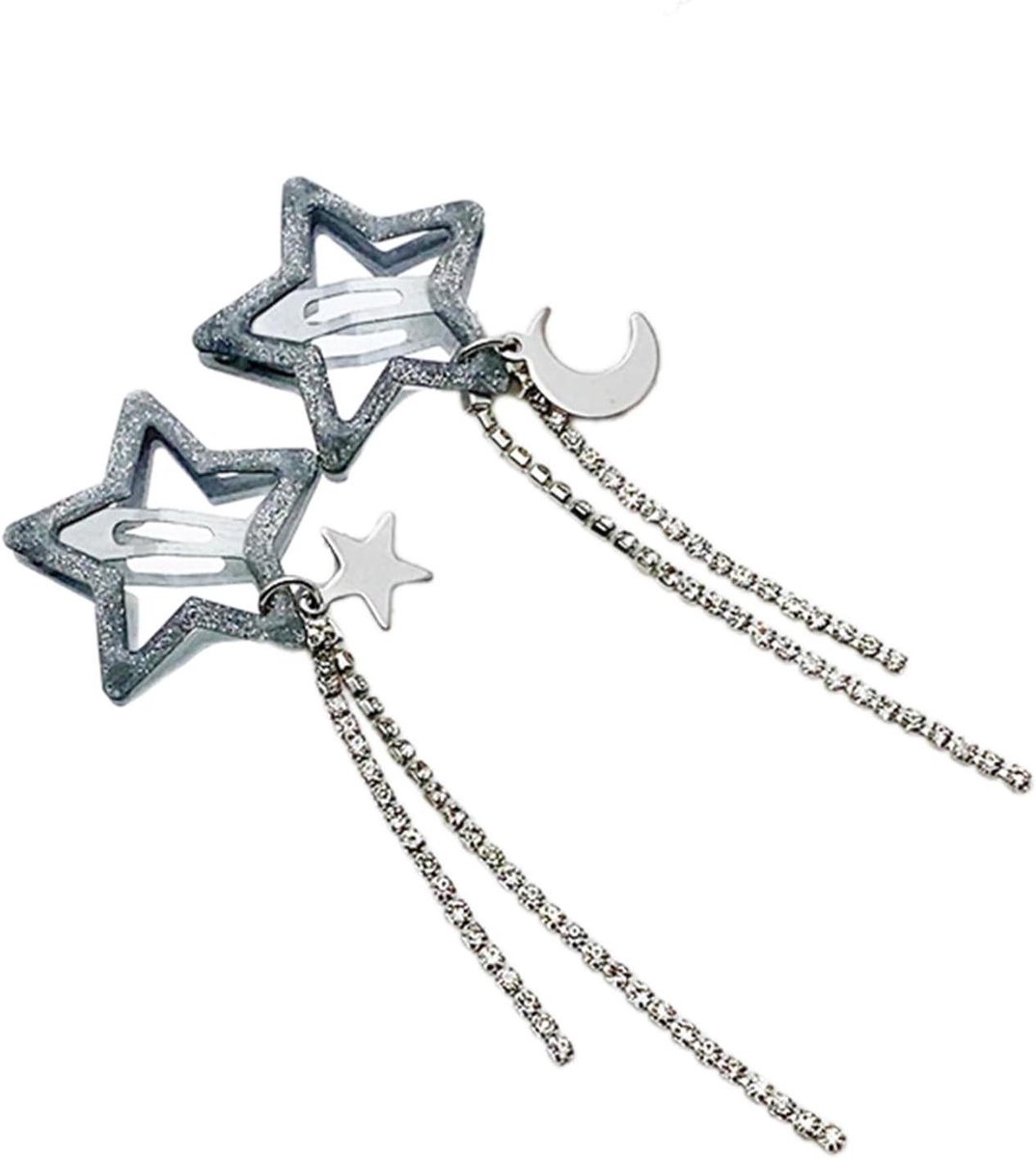 Haarspeld Accessoires - Ster Haarclips - Haar Stijlen - Holle Ster Ontwerp - 9.5 cm - Zilver