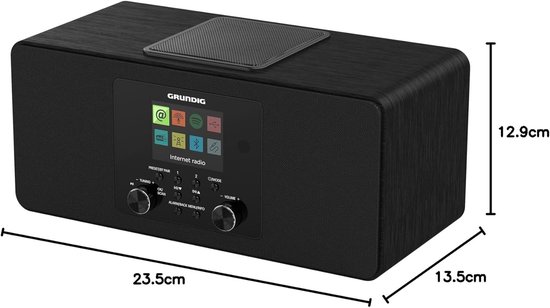 Internetradio met Subwoofer - Digitale Muziekspeler - Muziek Streamen - 2.1 Geluidssysteem - 28 W RMS - Zwart — afbeelding 2