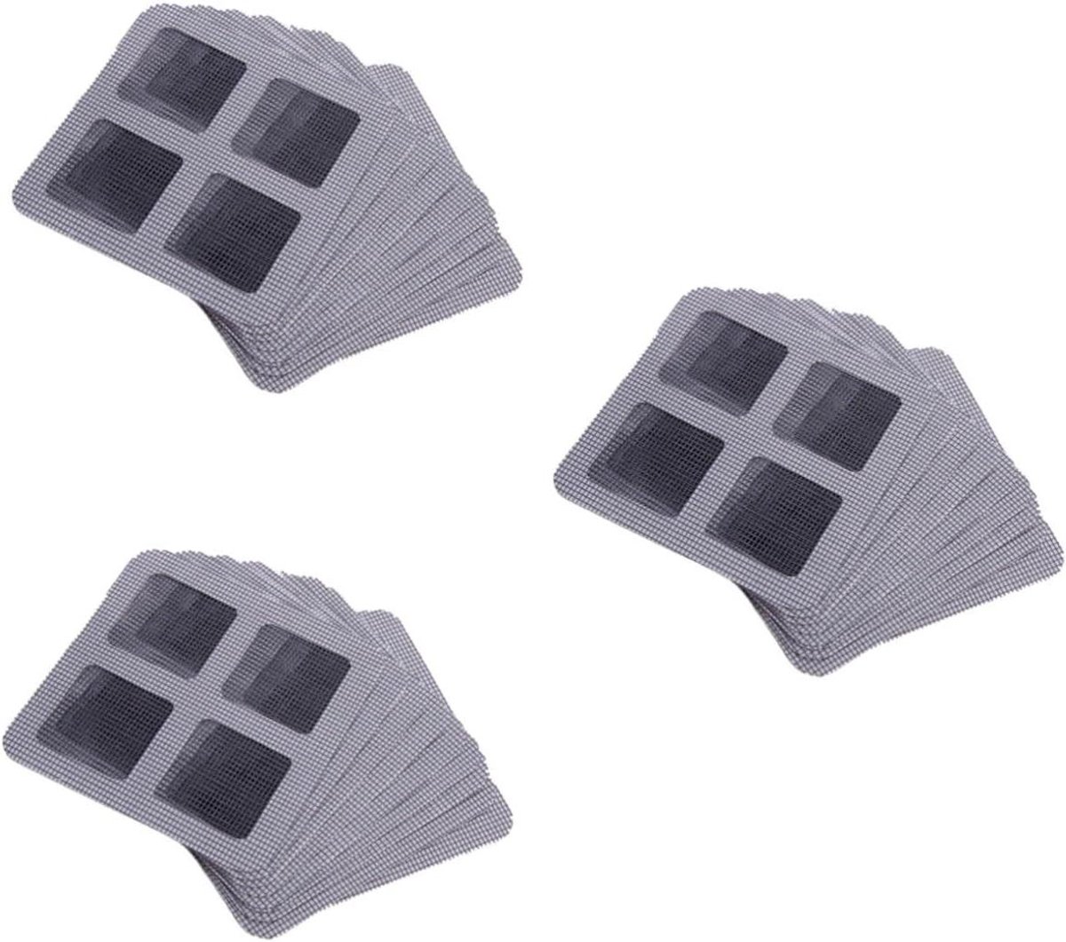 Reparatietape Voor Horren - Gaas Sticker - Snel Gaten Dichten - Zelfklevend - 10x10cm 21 Stuks - Grijs