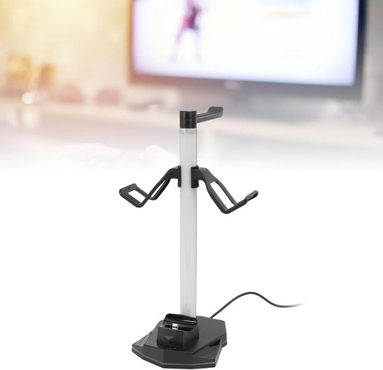 Gaming Accessoire Standaard - Controller & Headset Houder - Gaming Setup Organiseren - Dynamische RGB Verlichting - 31 cm Lengte — afbeelding 2