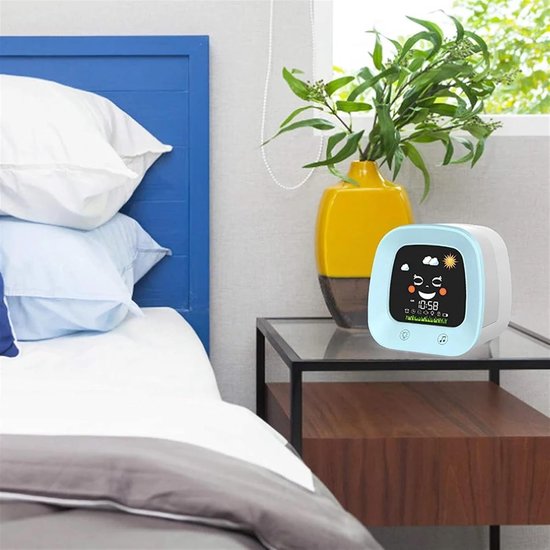 Digitale Kinderwekker - Slaaptrainer peuter - Gezonde slaap - Nachtlampje geluiden - Niet gespecificeerd - Blauw — afbeelding 5