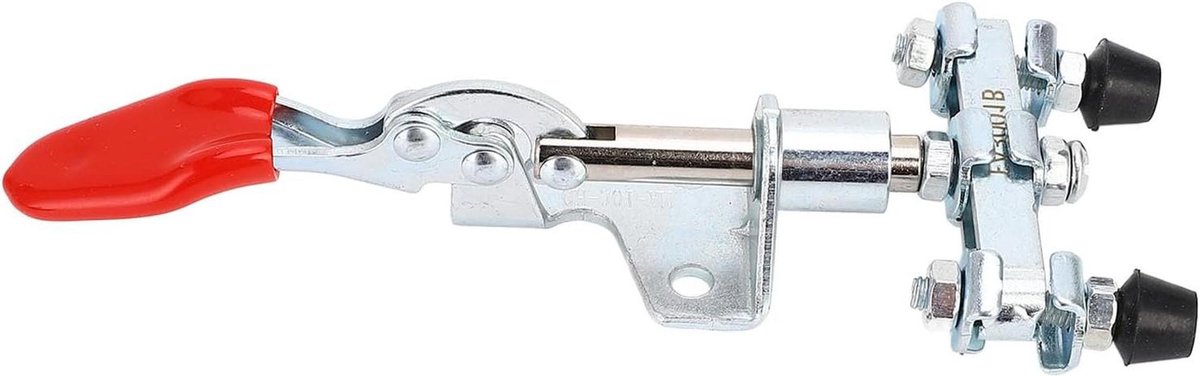 Snelspanklem Dubbele Kop - Werkplaatspanner - Houtbewerking Projecten - Metalen Constructie - 45 kg Kracht - Metaalkleur