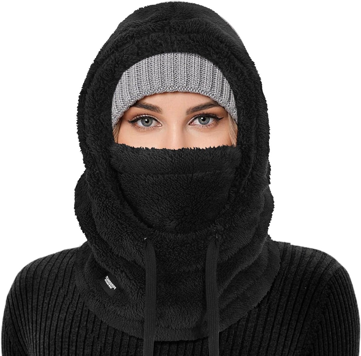 Multifunctionele Fleece Balaclava voor Winter - Winddicht en Warm Hoofdmuts met Nekwarmer voor Skiën, Fietsen en Wandelen