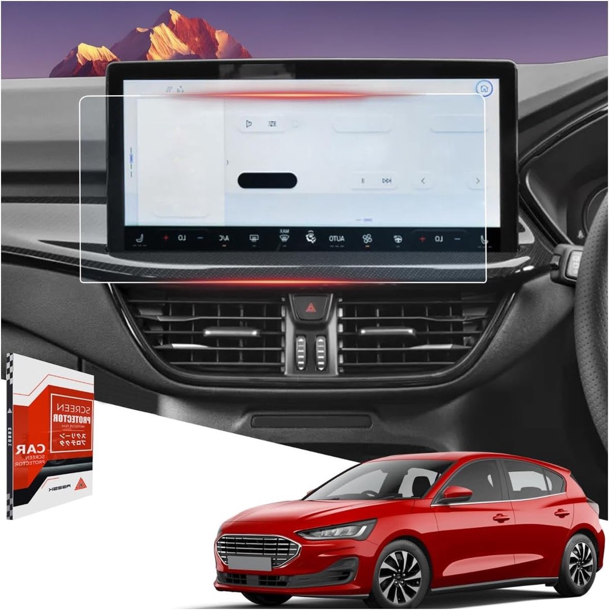 Displaybeschermfolie voor navigatie touchscreen, 9H gehard glas, accessoires voor Focus Sync 4 2022-2025, krasbestendig en eenvoudig aan te brengen