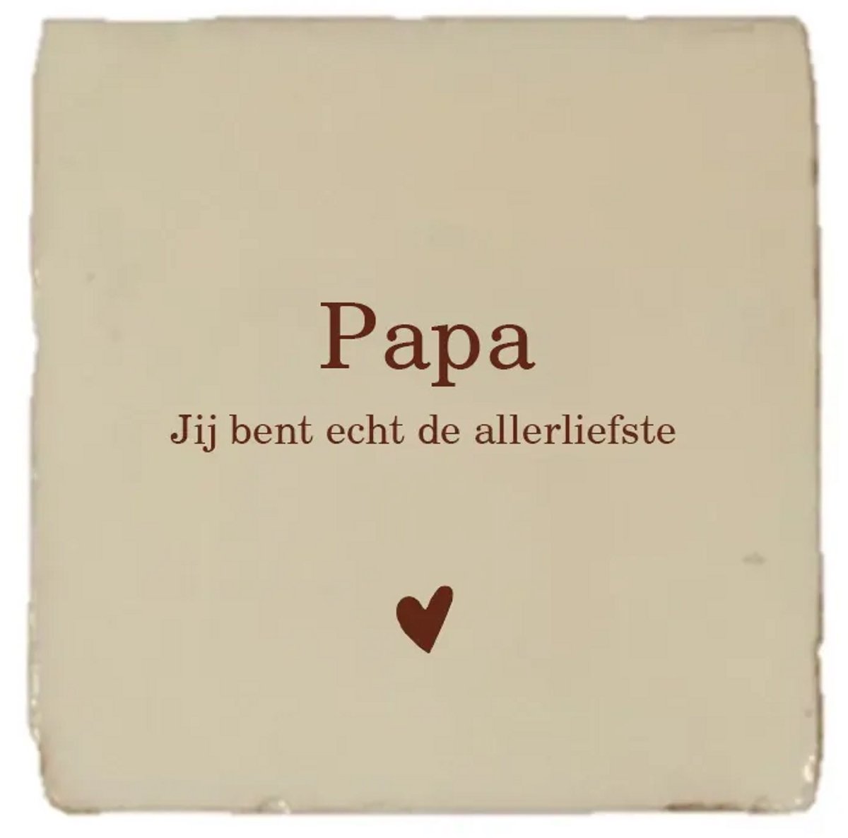 Gekleurd tegeltje - Papa jij bent echt de allerliefste - Beige - Vaderdag cadeau - Handgemaakte tegel | Spreuktegel | Tegeltjes met Spreuken | Tegeltjeswijsheid | Tegeltje tekst | Origineel cadeau